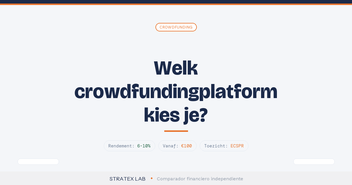 Beste crowdfunding platforms Nederland 2026