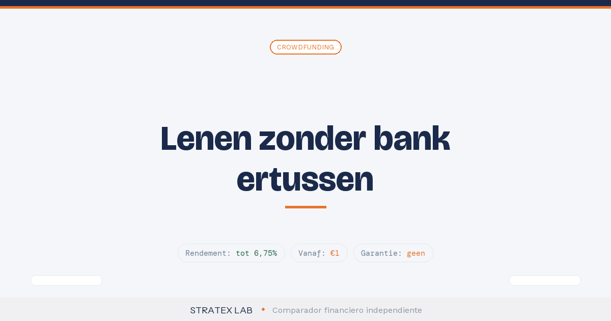 P2P lenen: rendement en risico van peer-to-peer beleggen 2026