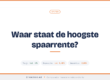 Hoogste spaarrente Nederland 2026 vergelijken
