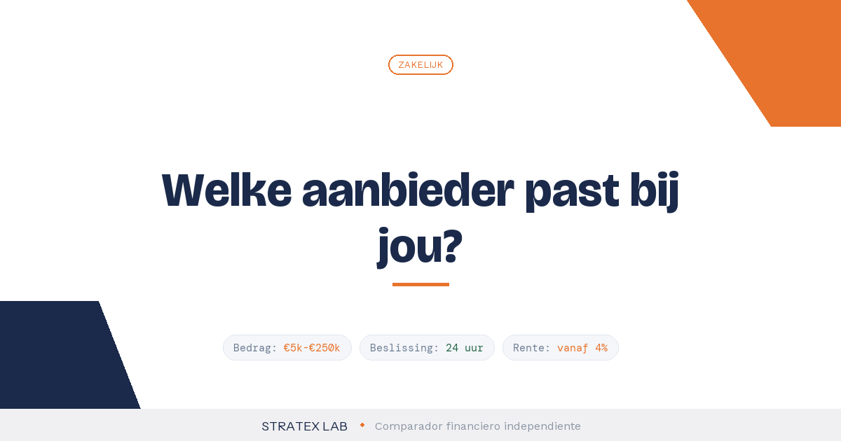 Zakelijke lening aanvragen: aanbieders en voorwaarden vergelijken 2026